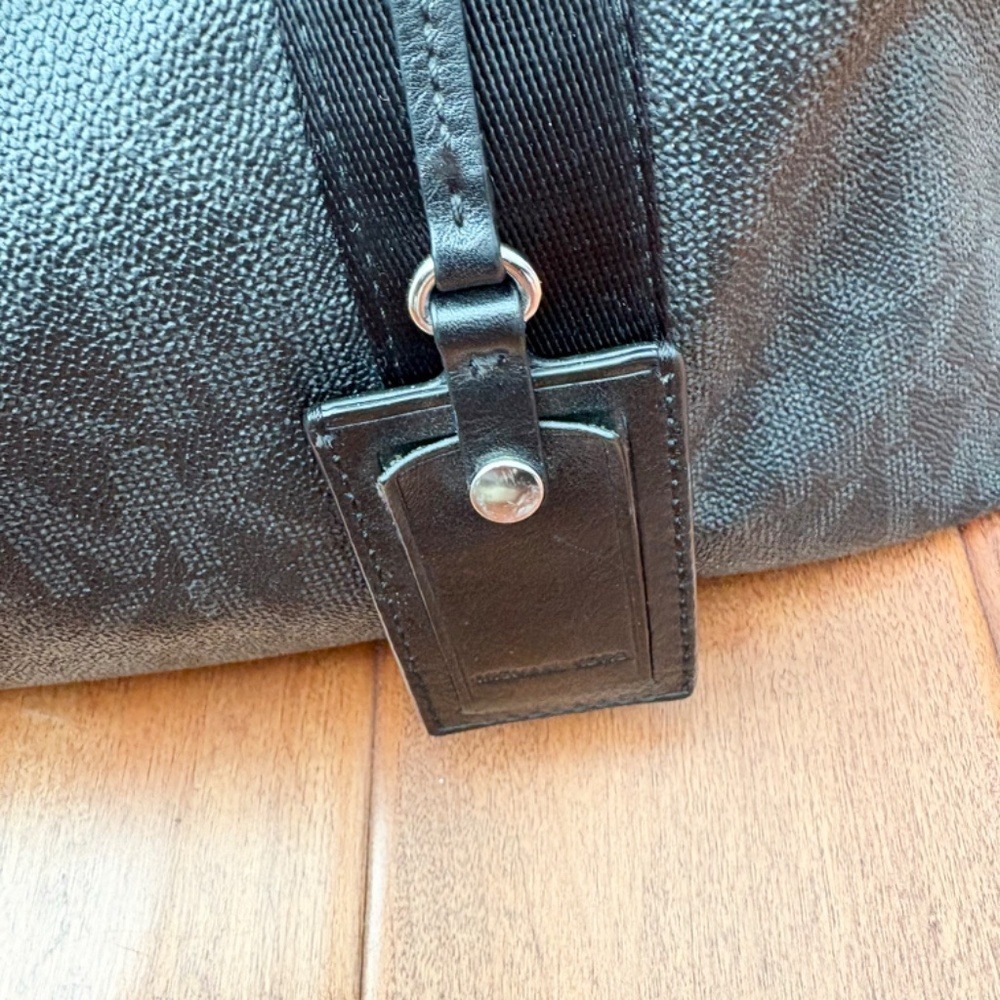 Michael‎ Kors Duffle Bag Monogram Logo Travel, Womens Large Black - Picture 8 of 10